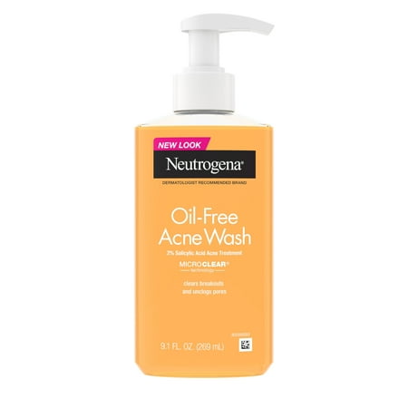 Neutrogena Oil-Free Salicylic Acid Acne Face Wash and Facial Cleanser, 9.1 Fl Oz