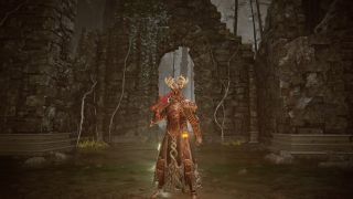 Elden Ring Abyssal Woods - a character is standing at the entrance to Abyssal Woods