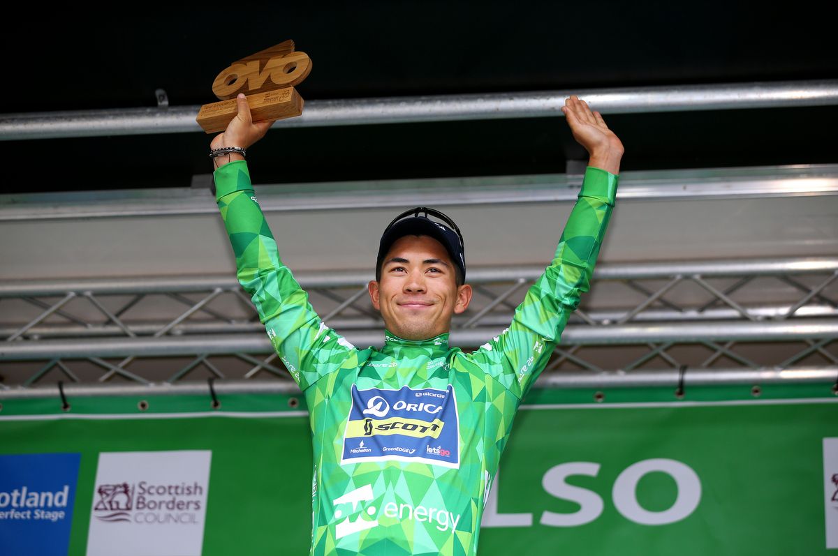 Caleb Ewan (Orica-Scott) in the leader's jersey