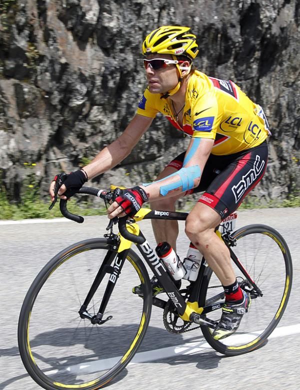 Cadel Evans (BMC Racing Team) in action during stage 9.