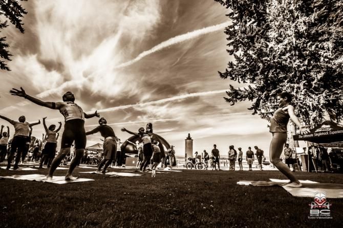 Morning and evning yoga sessions have been popular since beginning last year.
