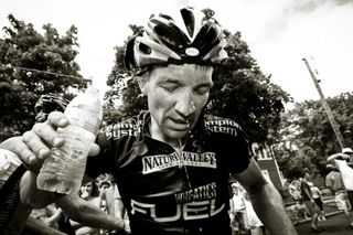 Robert Forster (UnitedHealthcare) trying to cool off after a hot stage.