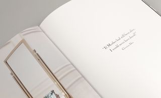 Quotes from Christian Dior are laced throughout the book