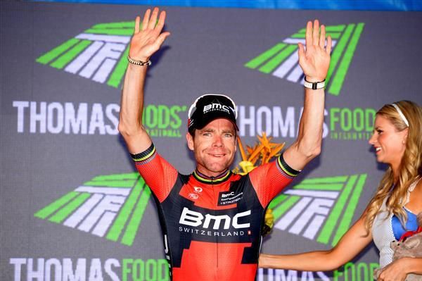 Cadel Waves waves to the crowd