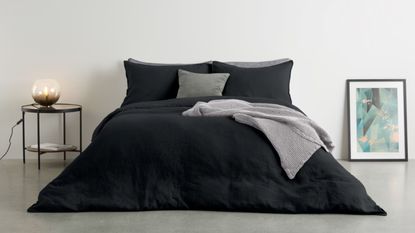 Best duvet covers graphic with made.com black linen bedding