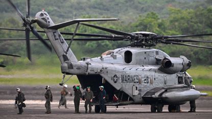 U.S. military helicopter in Puerto Rico for President Donald Trump's war on Latin American drug cartels