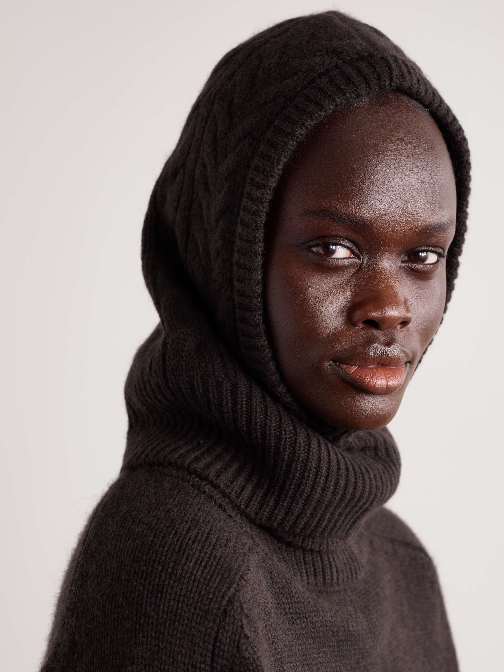 Ylda Cable-Knit Cashmere Balaclava