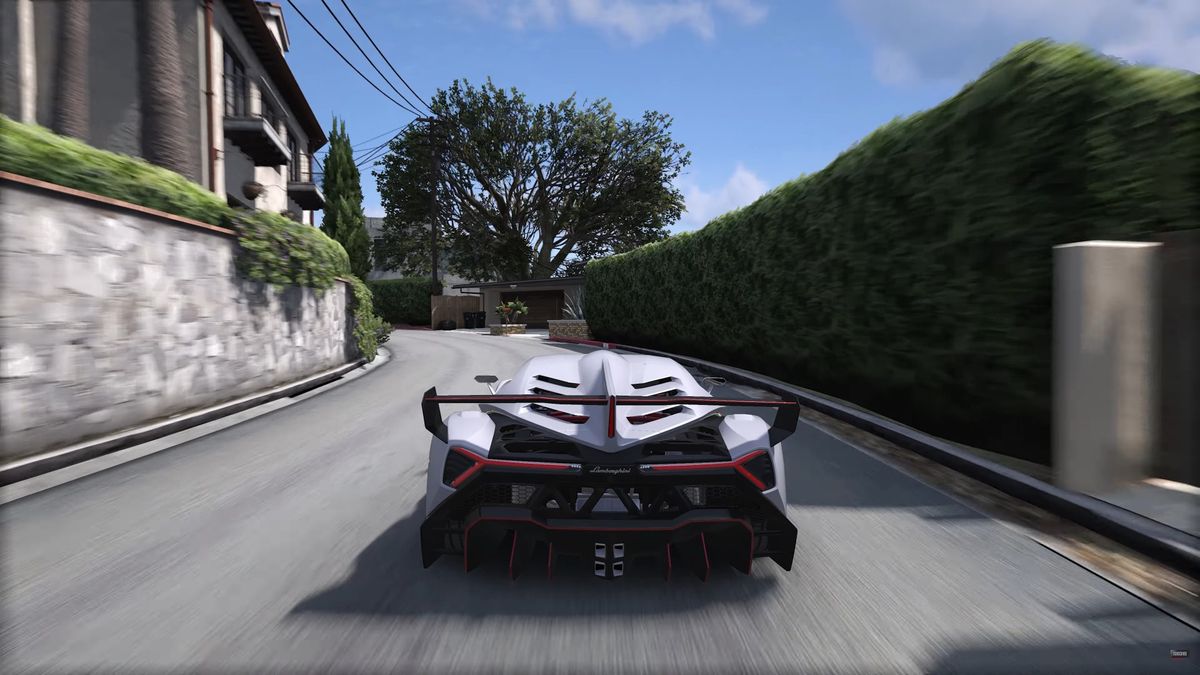 Grand Theft Auto V: Realistic graphic, Ray tracing Global Illumination