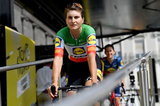 CLERMONTFERRAND FRANCE JULY 23 Elisa Longo Borghini of Italy and Team Lidl Trek prior to the 2nd Tour de France Femmes 2023 Stage 1a 1234km stage from ClermontFerrand to ClermontFerrand UCIWWT on July 23 2023 in ClermontFerrand France Photo by Tim de WaeleGetty Images