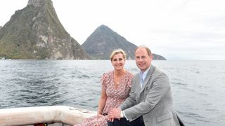 Duchess Sophie and Prince Edward on a boat in Malawi