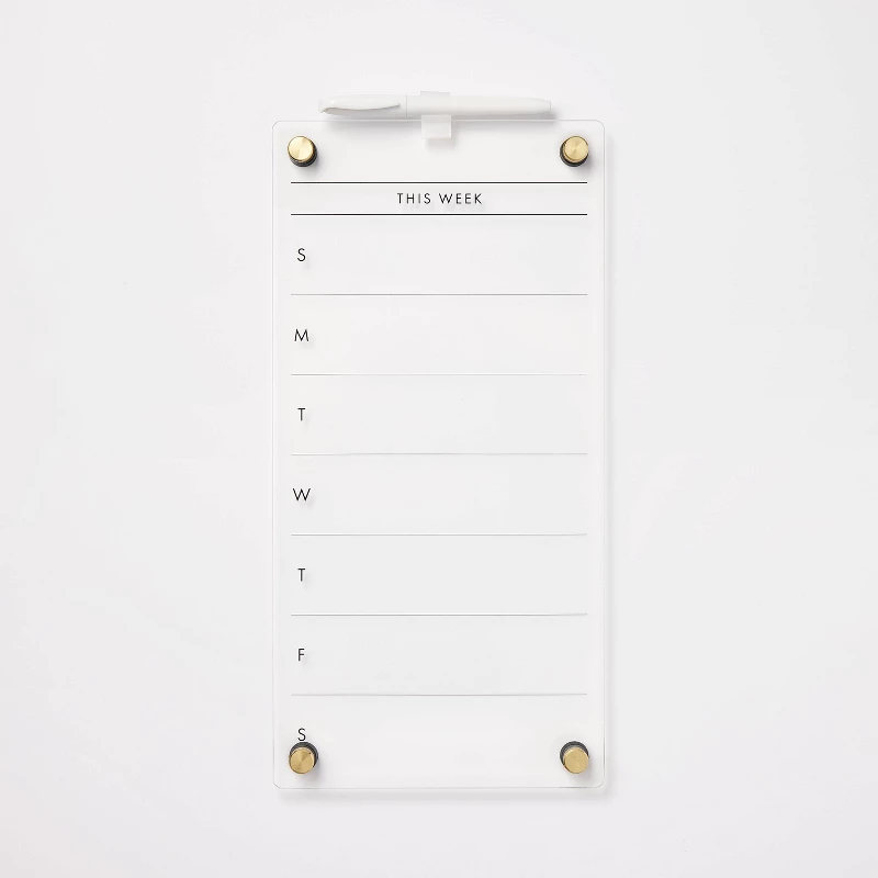 8"x16" This Week Acrylic Dry Erase Calendar - Threshold™