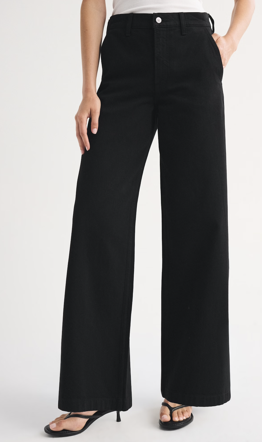 Abercrombie &amp;amp; Fitch, High Rise Wide Leg Jean (Was $100)