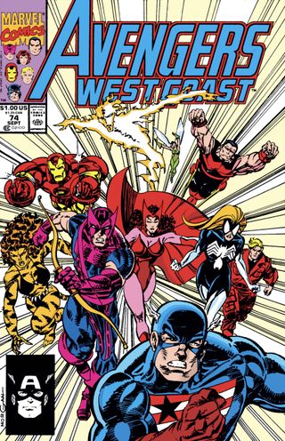 Avengers West Coast #74 cover