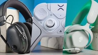 A selection of gaming headsets and controller