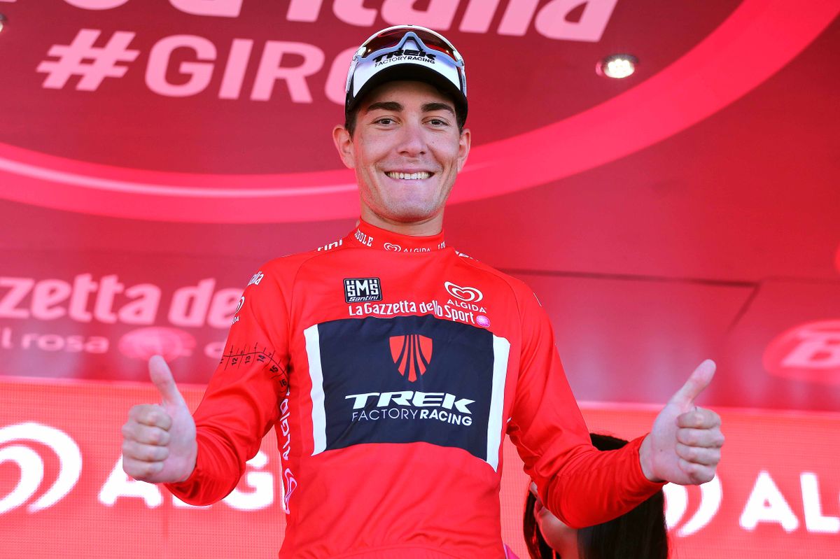 Thumbs up Giacomo Nizzolo (Trek) who now leads the points classification