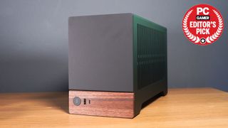 The Fractal Design Terra chassis with the PC Gamer Editor's Pick logo in the upper right hand side.