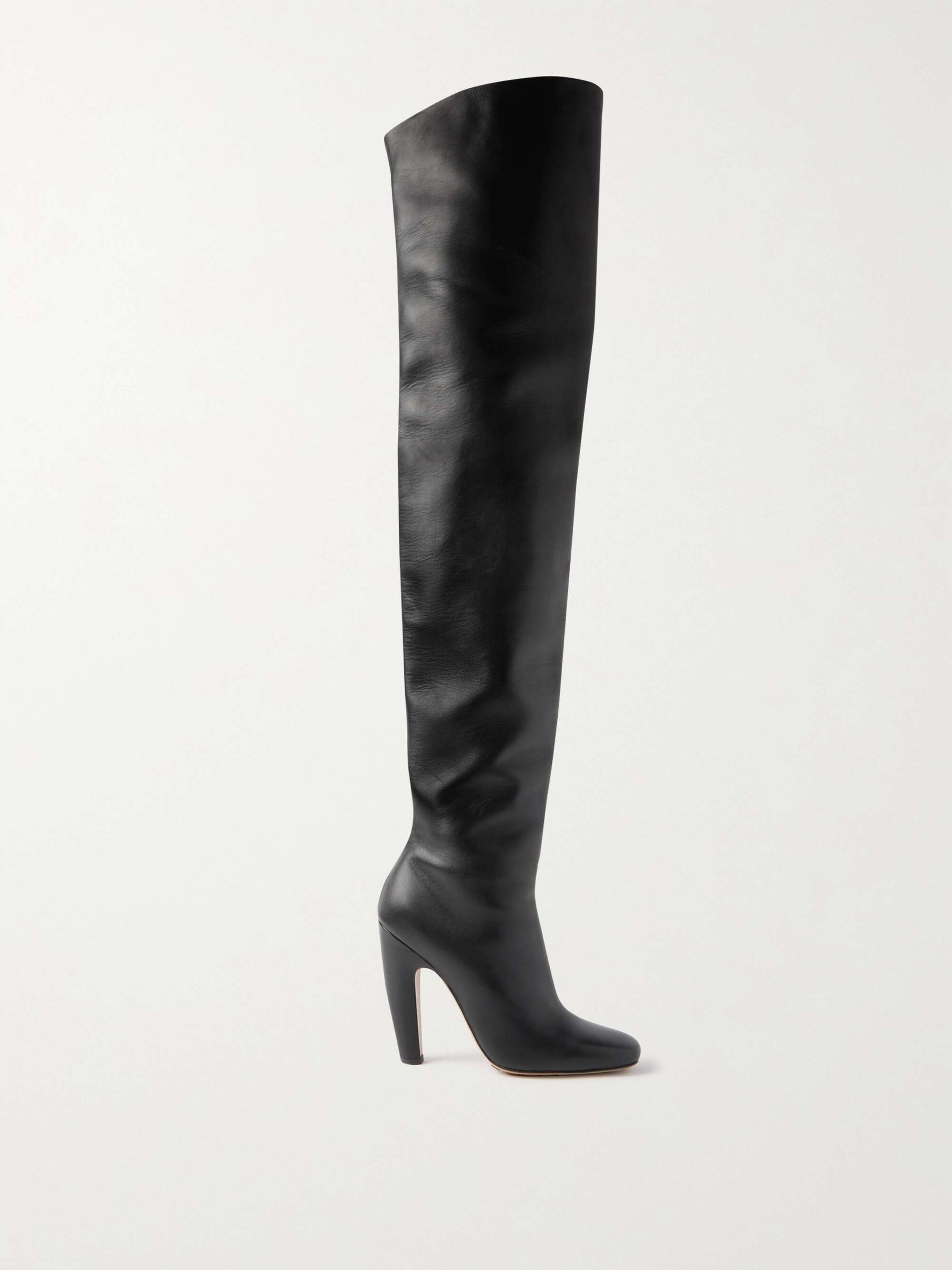 Veneta Leather Over-The-Knee Boots