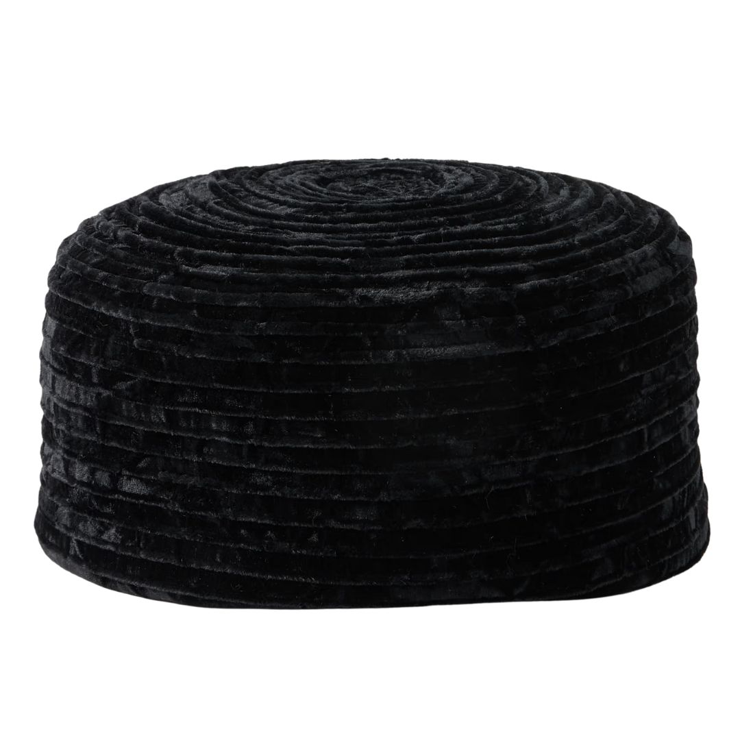 Gigi Burris Lauren silk-blend velvet flat cap