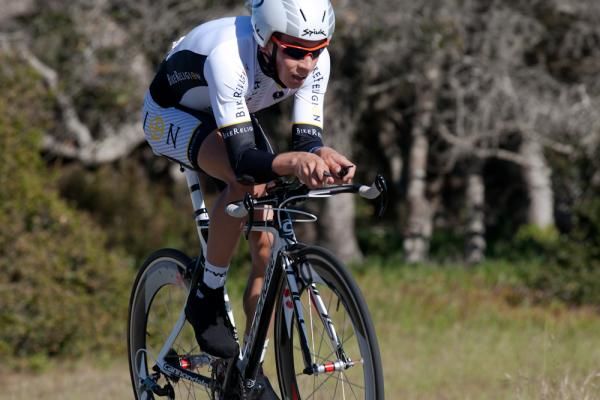 Louis Meintjes (Simple Green-Bike Relgion) was fourth in the time trial, trailing the winning time by14.79 seconds.