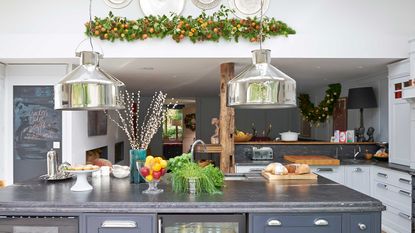 kitchen with christmas decor