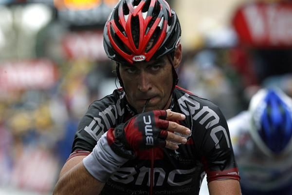 Manuel Quinziato (BMC) arrives at the finish in Lavaur.