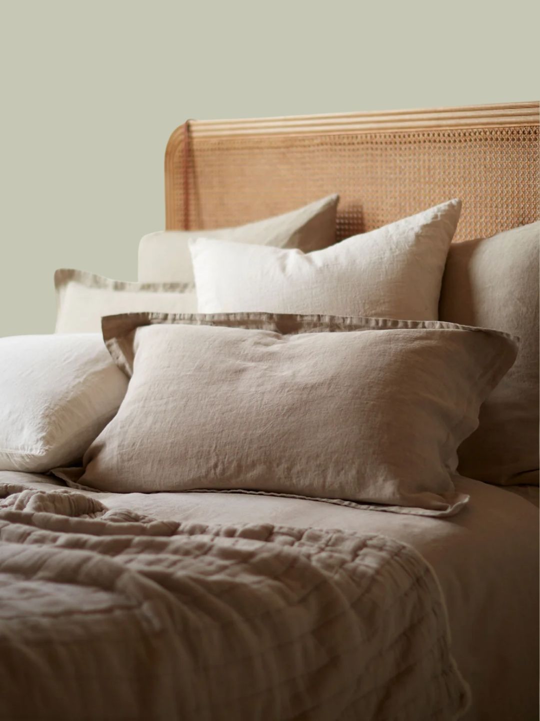 Secret Linen Store, Natural 100% Linen Square Pillow