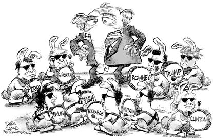 Political cartoon U.S. GOP 2016 presidential election