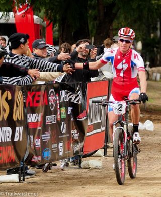 Max Plaxton (Specialized) rolls in for the victory