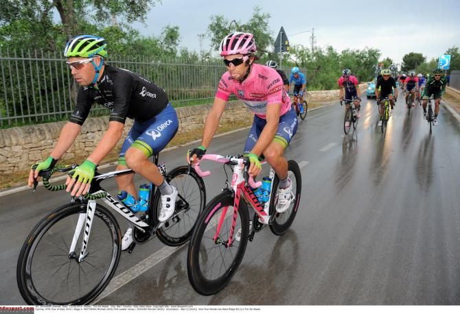 Mitch Docker looking after the maglia rosa