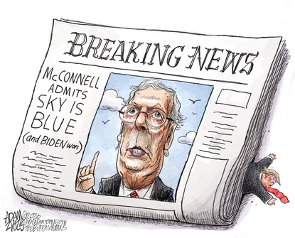 Political Cartoon U.S. McConnell Trump loss