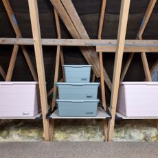 Loft Legs and Loft Ledges being used in attic