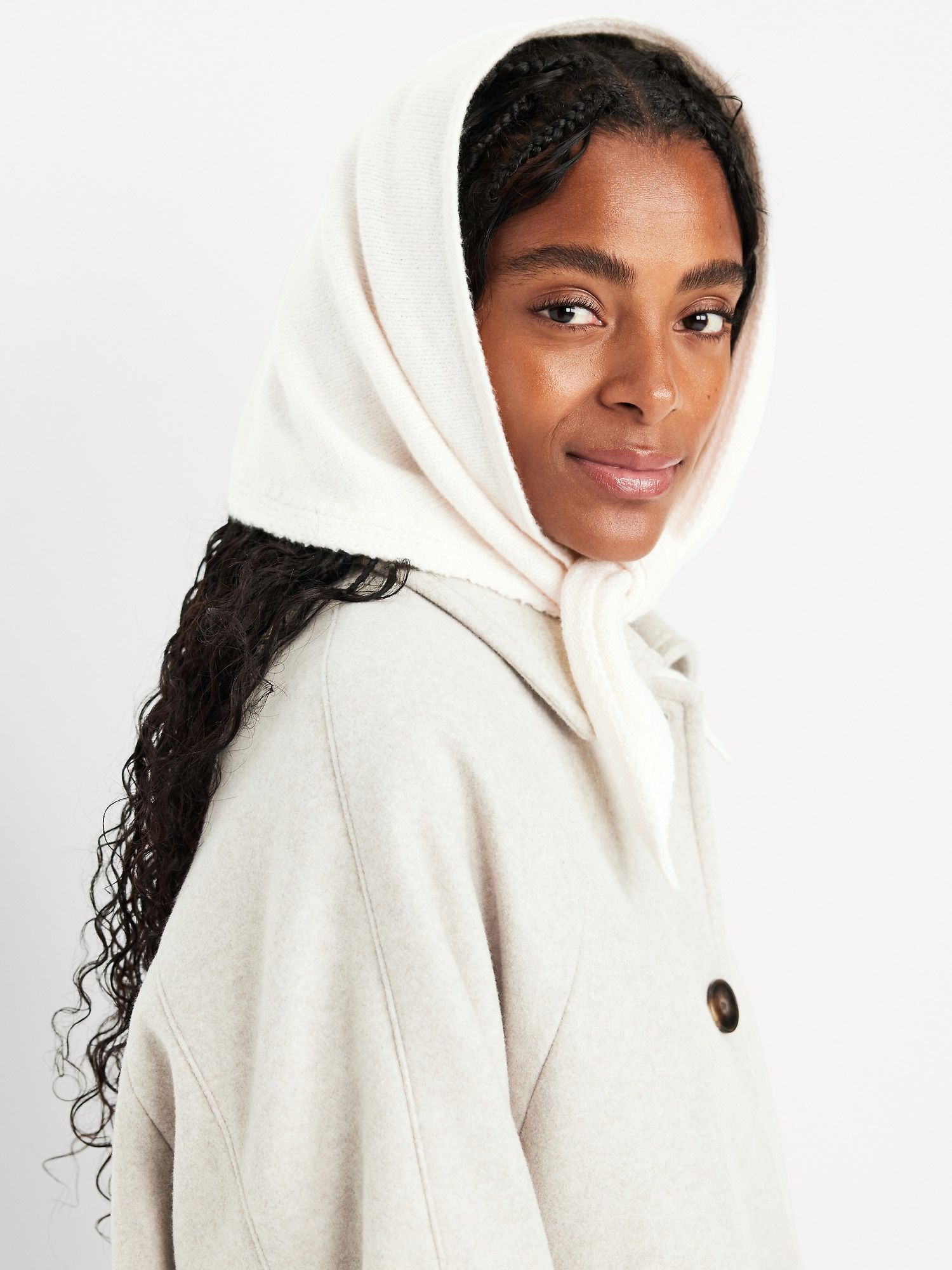 Rib-Knit Neck Scarf
