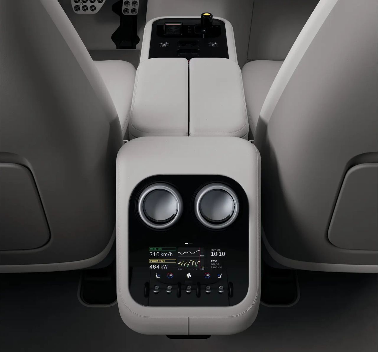Interior details of Ferrari Luce Chassis 0