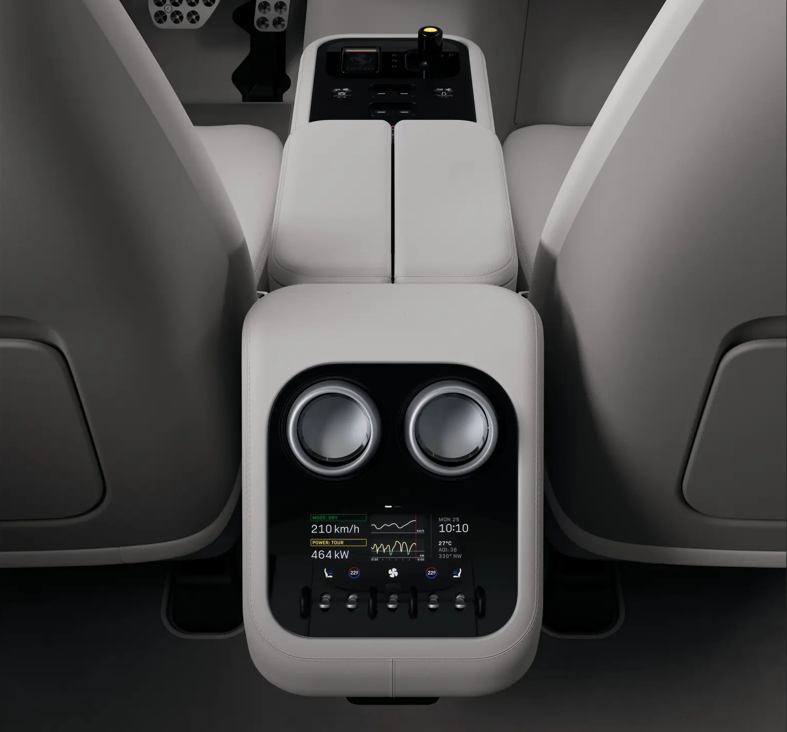 Interior details of Ferrari Luce Chassis 0