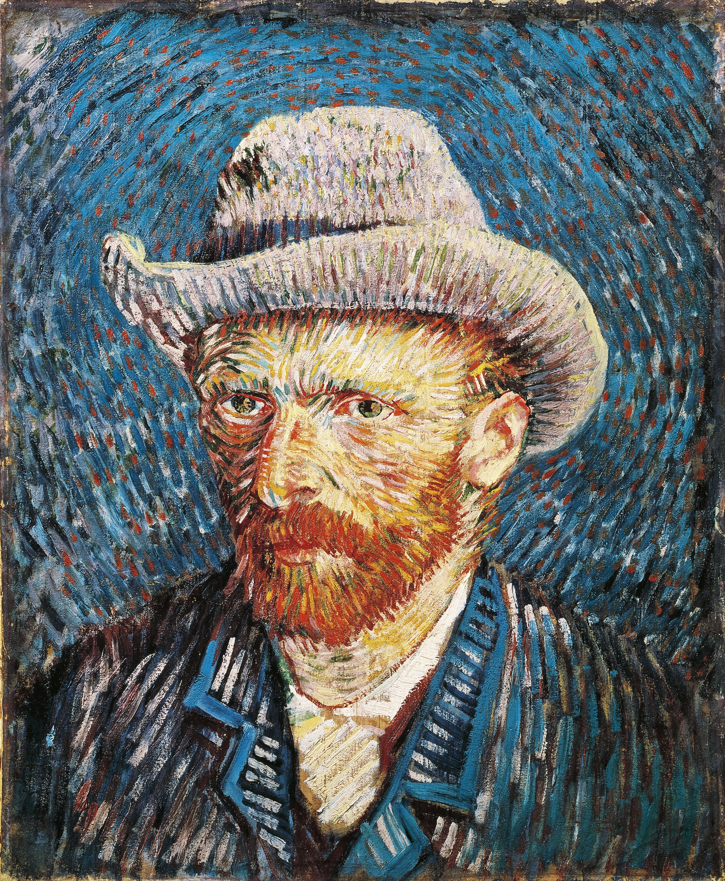 Self-Portrait with felt hat, 1888, by Vincent van Gogh