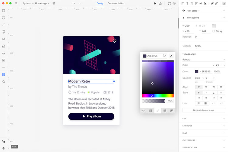 UI design tools: UXPin