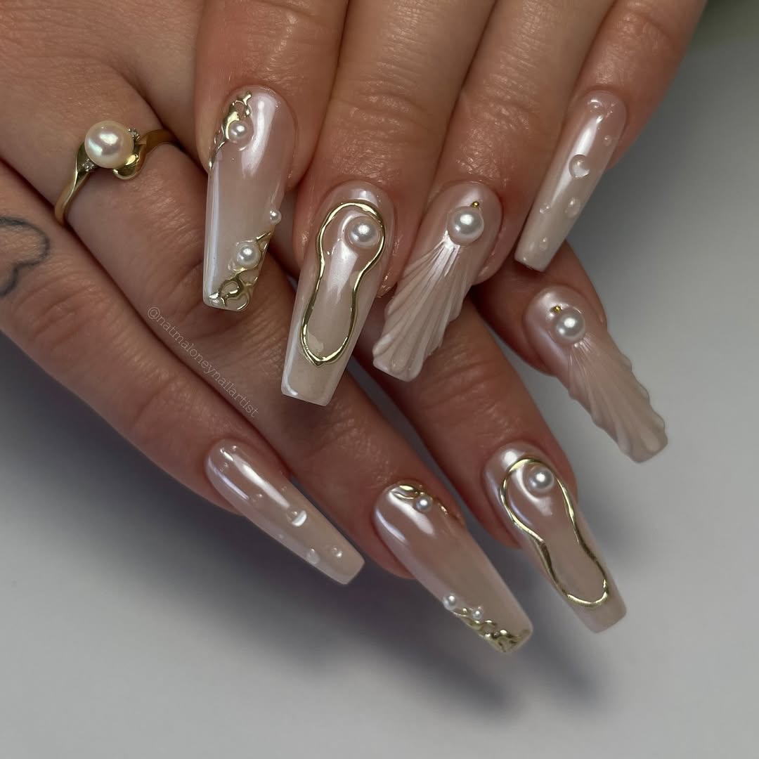 milky white coffin nails