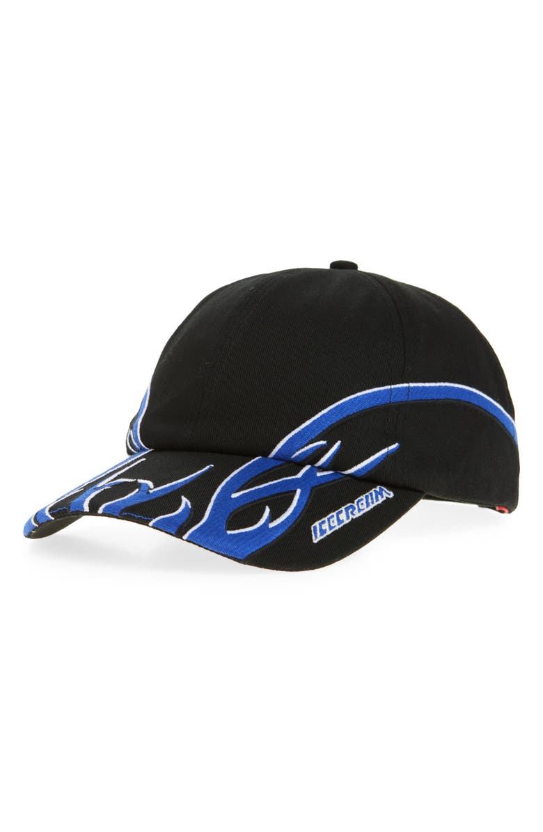 Flame Embroidered Dad Baseball Cap