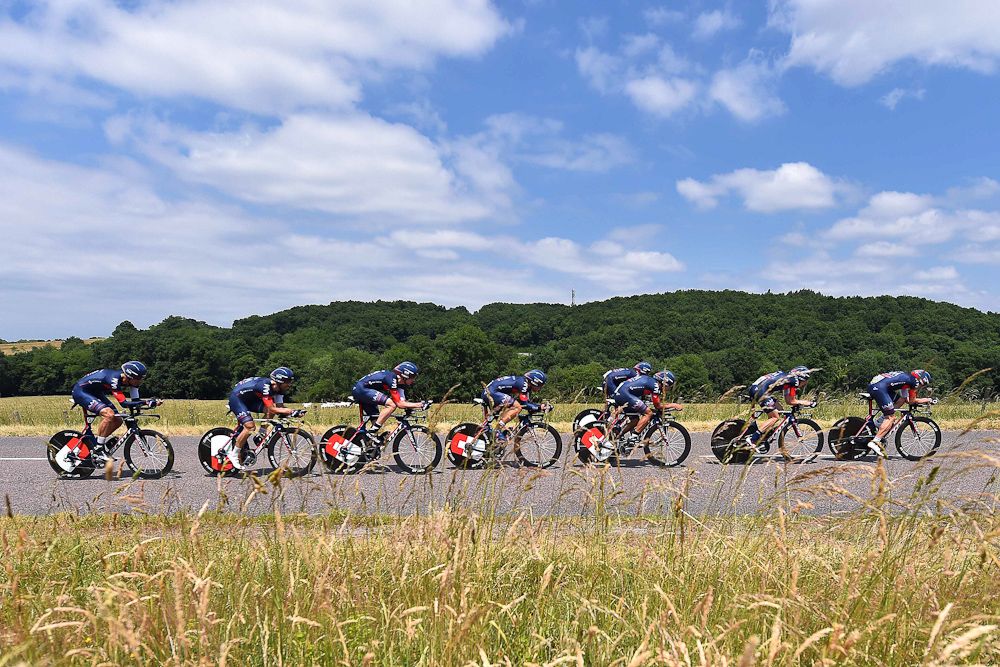 IAM Cycling finished ninth during the Dauphine team time trial.