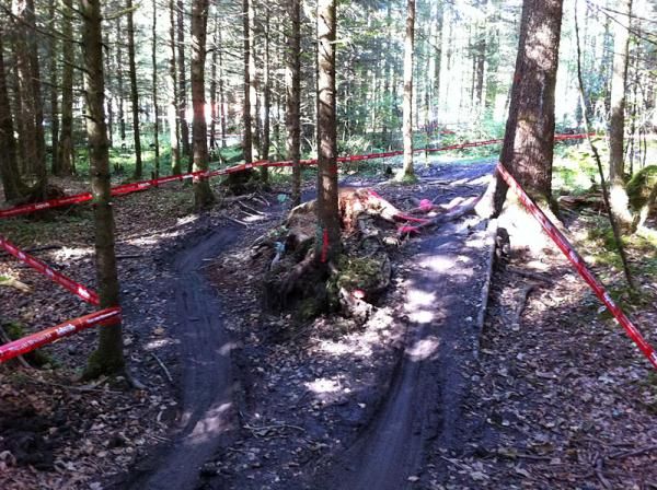 In many places, there are two or three lines racers can take.