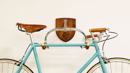 Bike storage ideas: wall mounted hooks