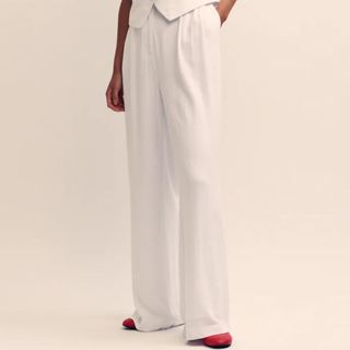 Nobody's Child White Relaxed Tailored Trousers