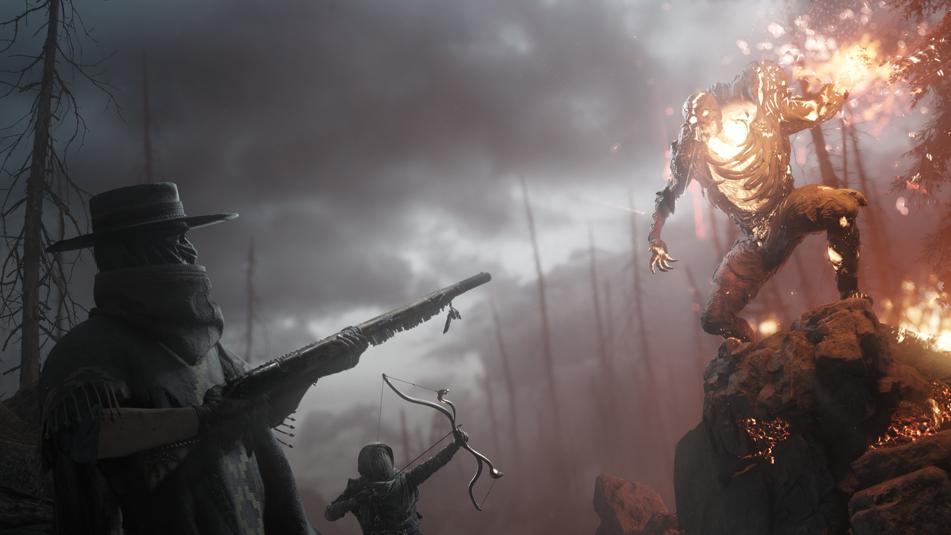 Hunt: Showdown's tradition of dropping horrifying little freaks into the Wild West continues with the 'Hellborn,' a roaming fire demon that hurls molten lava balls