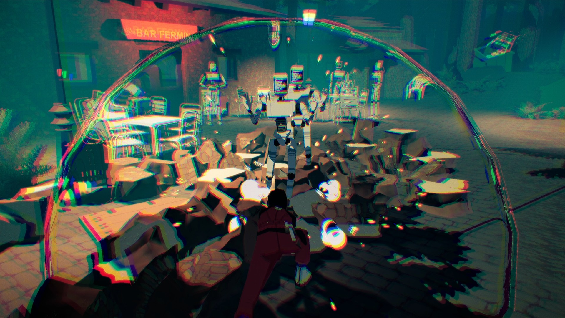 Smashing up town in Virtue and a Sledgehammer as robots approach