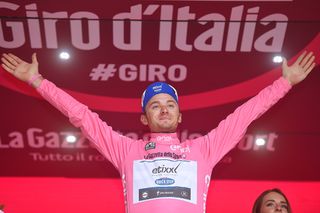 Gianluca Brambilla (Etixx-Quickstep) in the race lead at the Giro d'Italia