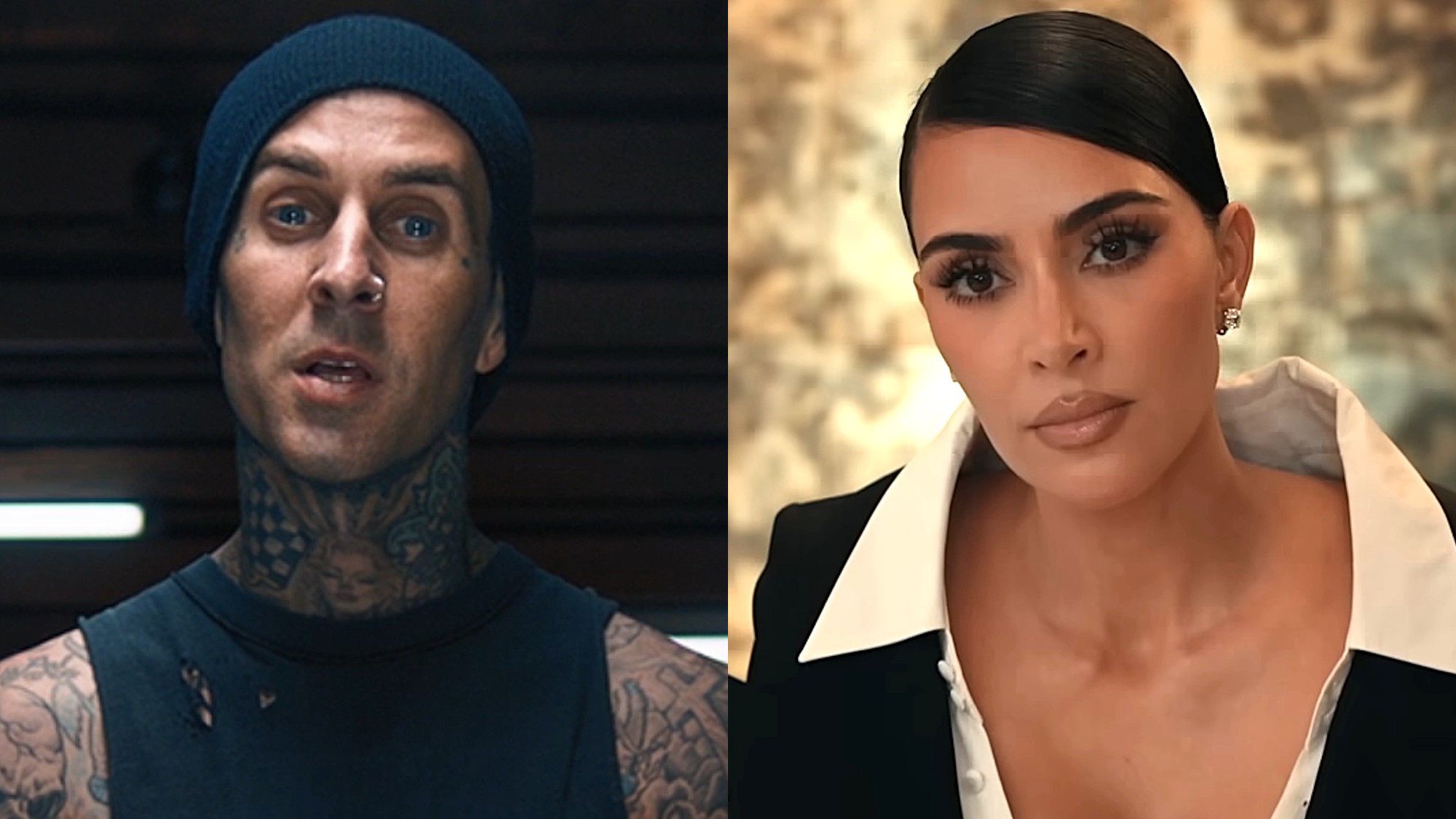 See Kim Kardashian Fully Explaining How Those Rumors She'd Dated Travis Barker Started