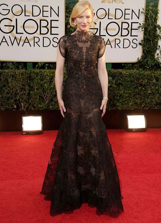 Actress Cate Blanchett attends the 71st Annual Golden Globe Awards held at The Beverly Hilton Hotel on January 12, 2014 in Beverly Hills, California. (Photo by Jeff Vespa/WireImage)