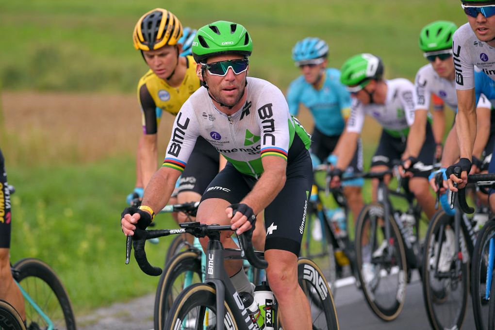 Mark Cavendish is heads up in the Poland peloton