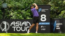 Peter Uihlein tees off on day four of the Asian Tour's International Series England