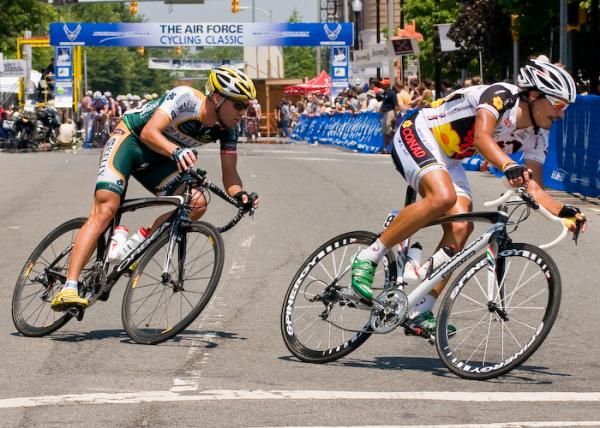 Two more riders go off in pursuit of a late break.